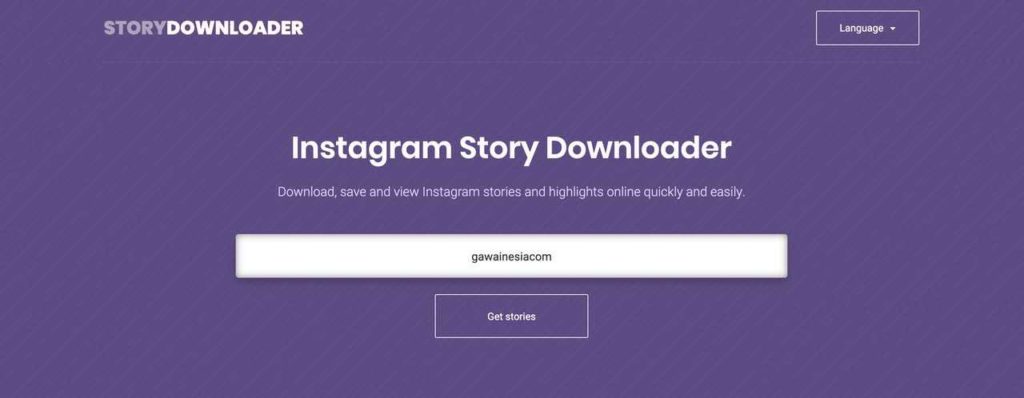 download story dengan StoryDownloader.net