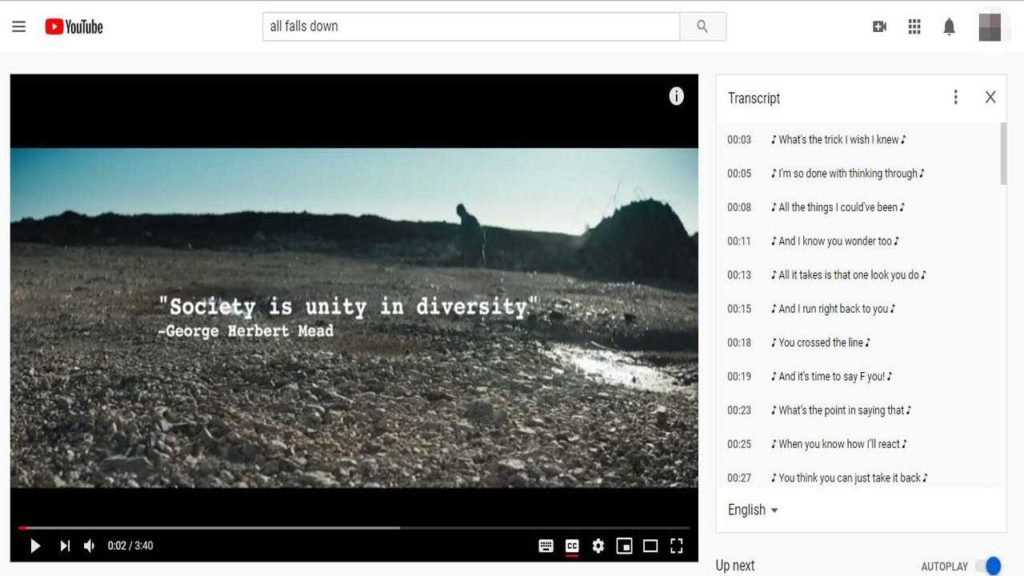 Salin Transkrip Youtube Secara Manual